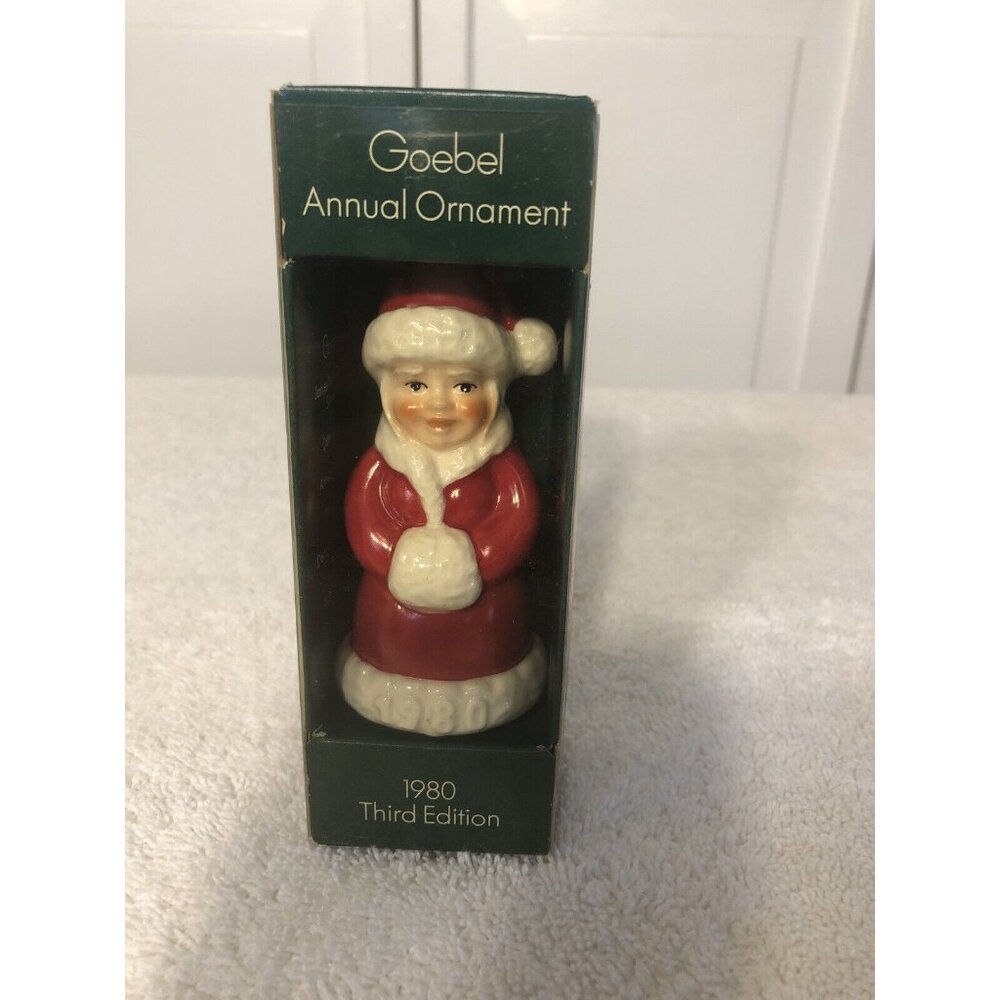 Vintage Goebel Annual Edition Ornament 1980 Third Edition Mrs. Claus with Box